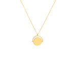 925 Sterling Silver Circle With Arch Necklace