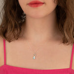 925 Sterling Silver Multi Color Enamel Cat Necklace