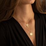 925 Sterling Silver Jesus Cross Sun Necklace