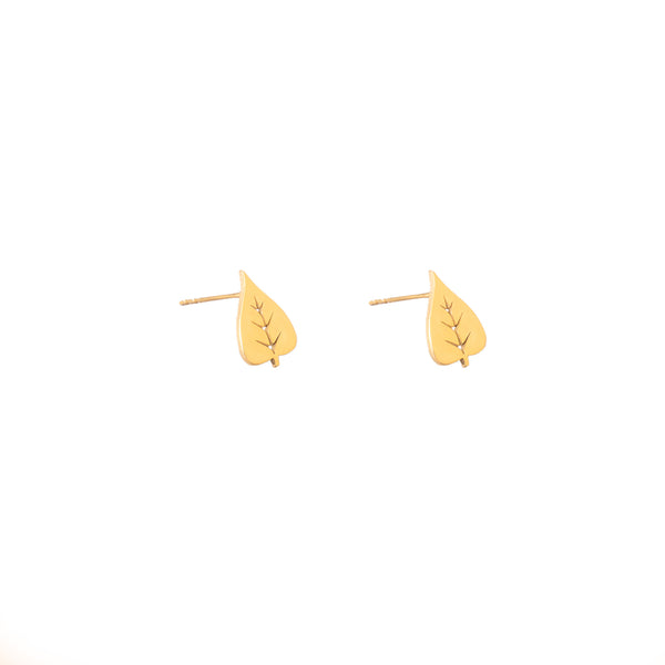 925 Sterling Silver Leaf Studs