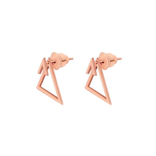 925 Sterling Silver Triangle Ear Jacket Earrings