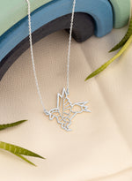 925 Sterling Silver Origami Pegasus Necklace