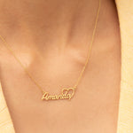 925 Sterling Silver Name With Heart Necklace