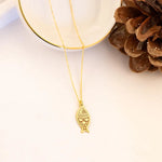 925 Sterling Silver Kazımalı Balık Necklace