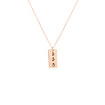 925 Sterling Silver Dainty Tag Necklace