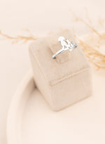 925 Sterling Silver Dog And Cat Initial Ring