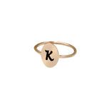 925 Sterling Silver Personalized Initial Ring