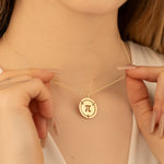 925 Sterling Silver Greek Initial Necklace