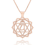 925 Sterling Silver Gold Heart Chakra Necklace