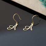 925 Sterling Silver Initial Earring