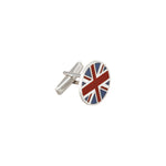 925 Sterling Silver England Flag Cufflinks Round