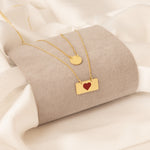 925 Sterling Silver Minimalist Heart And Coin Choker Necklace
