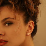 925 Sterling Silver Dainty Lip Earrings