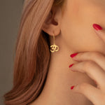 925 Sterling Silver Dangle Om Earring