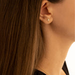 925 Sterling Silver Catholic Cross Stud Earring