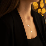 925 Sterling Silver Wine And Glass & Y Necklace