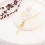 925 Sterling Silver Birth Flower Name Necklace