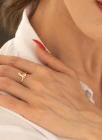 925 Sterling Silver Initial Rings