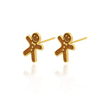 925 Sterling Silver Christmas Gingerbread Studs