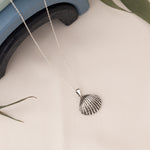 925 Sterling Silver 3D Seashell Necklace