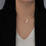925 Sterling Silver Wolf Couples Necklace
