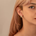 925 Sterling Silver Ear Jacket Double Leaf Earrings