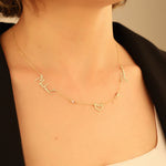 925 Sterling Silver Personalized Two Name Necklace With Heart