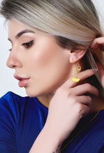925 Sterling Silver Unique Double Hexagon Drop Earrings