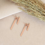 925 Sterling Silver Double Bar Ear Jacket Earrings