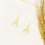 925 Sterling Silver Triangle Celestial Earrings