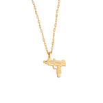 925 Sterling Silver Uzi Gun Pendant