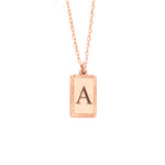 925 Sterling Silver Initial Tag Necklace