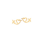 925 Sterling Silver Heart With Plane Earring