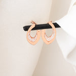 925 Sterling Silver Crystal Pave Ucu Sivri Uzay Yolu Earrings