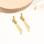 925 Sterling Silver Double Bar Huggie Earrings