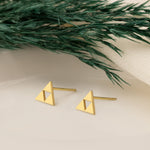 925 Sterling Silver Triangle Earrings