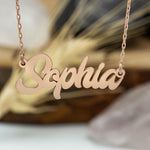 925 Sterling Silver Personalized Calligraphy Name Necklace