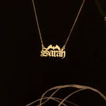 925 Sterling Silver Personalized Bat Name Necklace