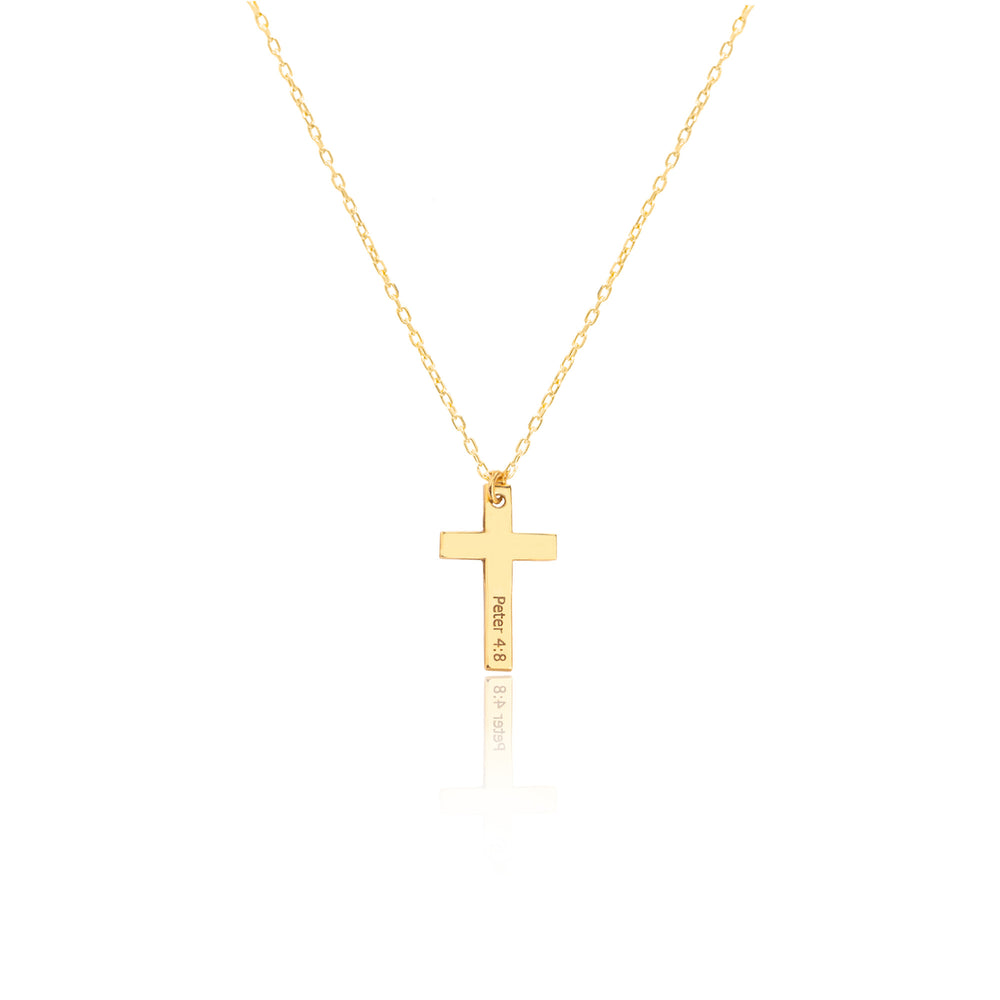925 Sterling Silver Cross With Prayer Necklace