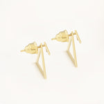 925 Sterling Silver Triangle Ear Jacket Earrings