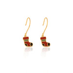 925 Sterling Silver Christmas Stocking Earrings