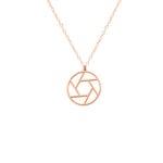 925 Sterling Silver Camera Aperture Pendant