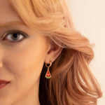 925 Sterling Silver Watermelon Hoop Earrings