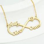 925 Sterling Silver Infinity Necklace With Names