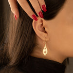 925 Sterling Silver Pole Star Dangle Earrings