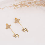 925 Sterling Silver Alien And Cow Earrings