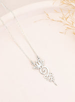 925 Sterling Silver Lotus Unalome New Necklace