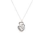 925 Sterling Silver Mother And Child Necklace