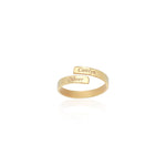 925 Sterling Silver Personalized 2 Name Ring