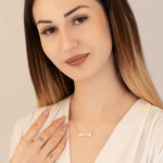 925 Sterling Silver Custom Engraved Bar Necklace